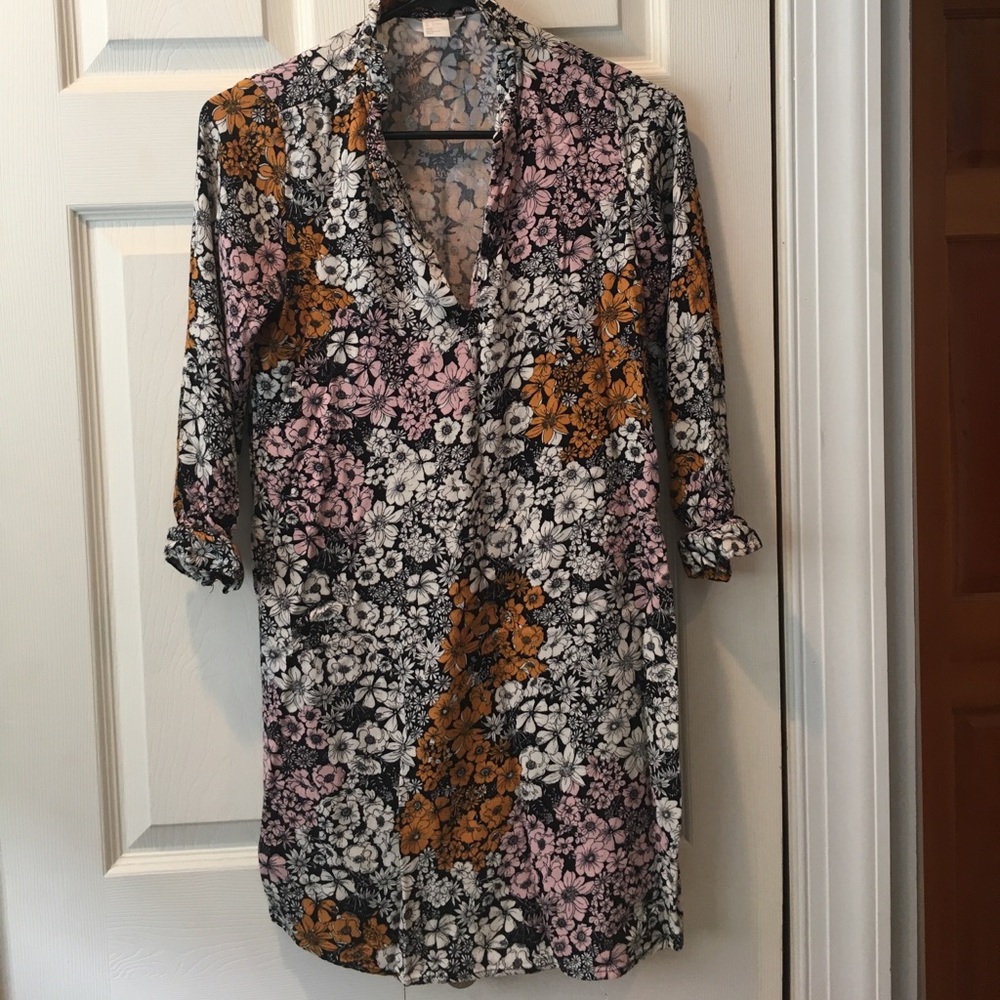 Mod Psychedelic Floral Print Minidress